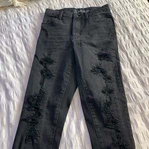 Black high waisted jeans